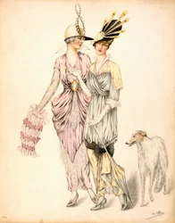 Deux robes pour les courses de Goodwood, c.1920